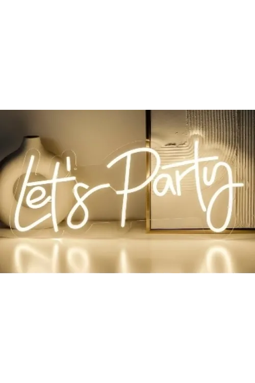 Lets Party Yazılı Neon Led