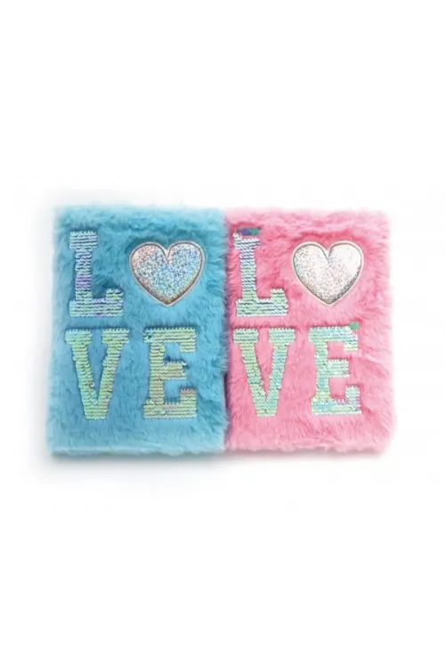 LOVE Tasarımlı Peluş Hatıra Defteri