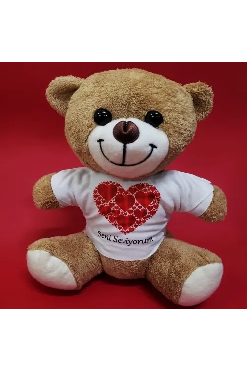 Love Tişörtlü Peluş Ayıcık