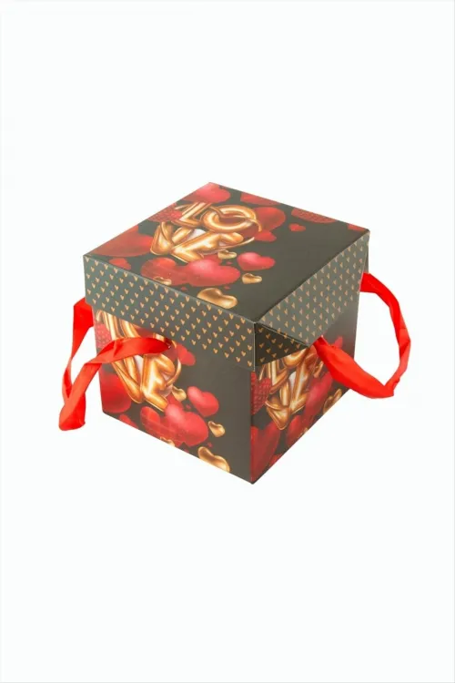 Love Yazılı Kare Hediyelik Kutu 10 cm