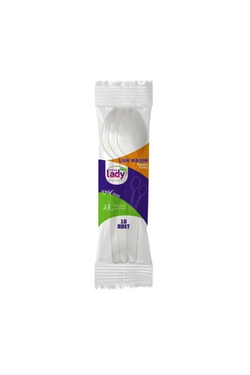 Lüks Plastik Kaşık 10li