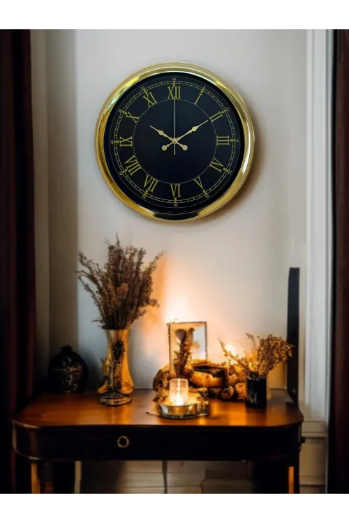 Luxury Gold 40 Cm Metal Duvar Saati