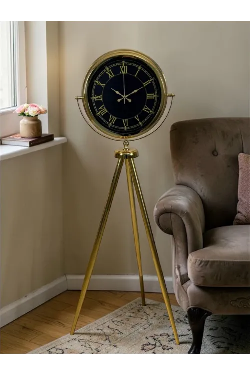 Luxury Gold Tripod Ayaklı Modern Saat