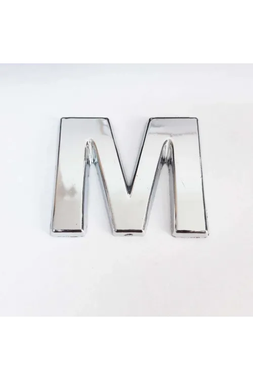 M Harfi Villa Tipi Krom Yapışkanlı 9 cm Harf