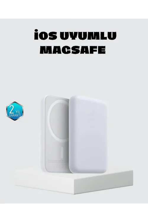 Magsafe 15w Kablosuz Hızlı Şarj, Lightning Girişli Taşınabilir Batarya