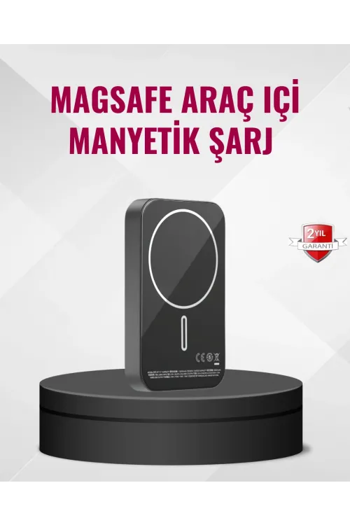 Magsafe Araç Telefon Tutucu 15w Hızlı Şarj Type-c Girişli