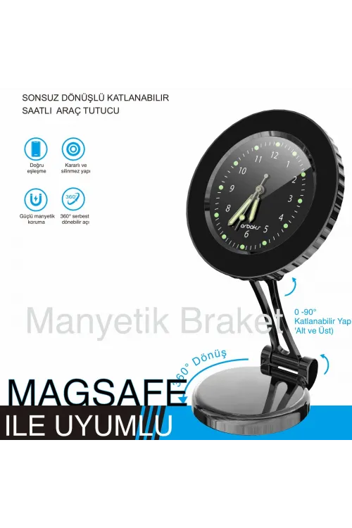 Magsafe Saatlı Araç Telefon Tutucu Arb-615