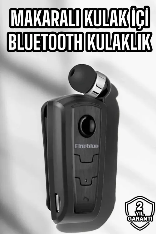 Makaralı Bluetooth Kulaklık Kulak İçi Android İos Uyumlu Titreşimli