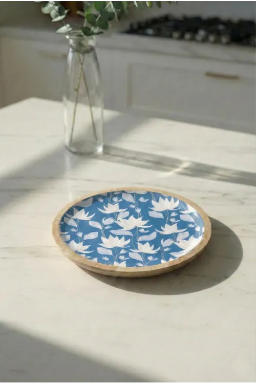 Mango Agacı Pasta Tabağı & Sunum Tabağı 20 Cm Desenli