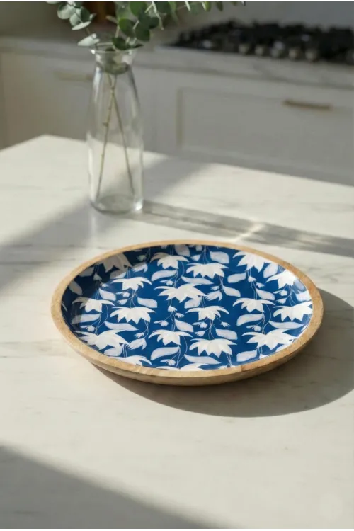 Mango Agacı Servis Tabağı & Sunum Tabağı 25 Cm Desenli