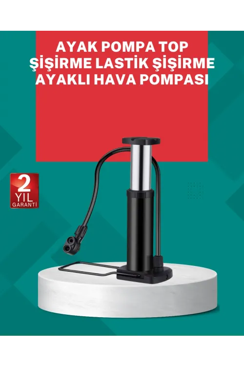 Manuel Ayak Pompası Extra Güçlü Lastik Şişirme Pompası