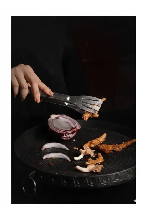 Maşa Paslanmaz Barbekü Maşası - 25 Cm Mutfak Ekmek Maşası