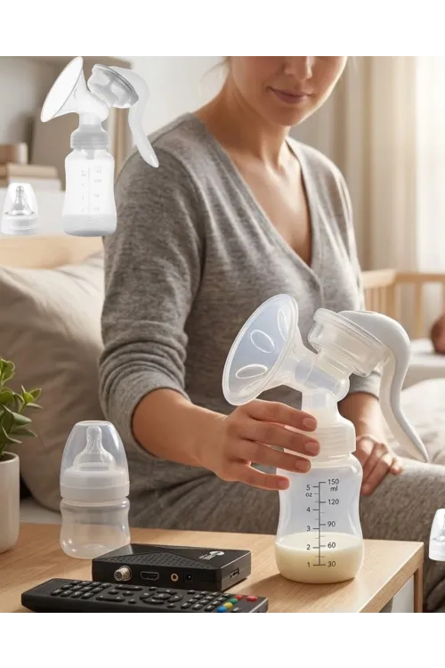 Masaj Ve Sağım Özellikli Manuel Süt Pompası Sessiz Kullanım 180 Ml