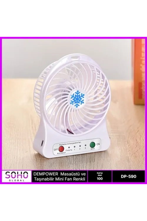 MASAÜSTÜ  TAŞINABİLİR 3 KADEMELİ FAN