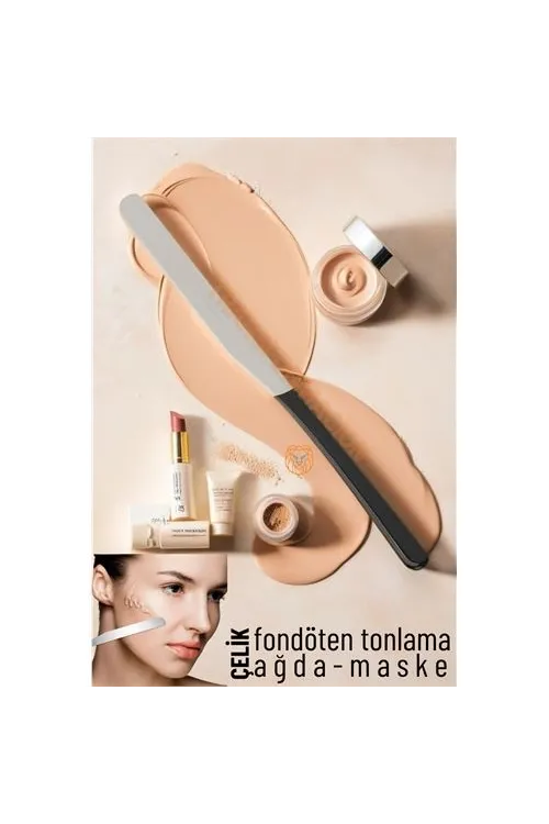 Maske Sıvı Fondöten Tonlama Spatulası Çelik