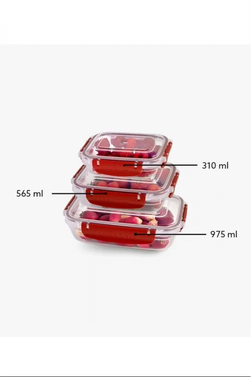Master Dikdörtgen Saklama Seti 3lü 310-565-975 Ml Royaleks-30886