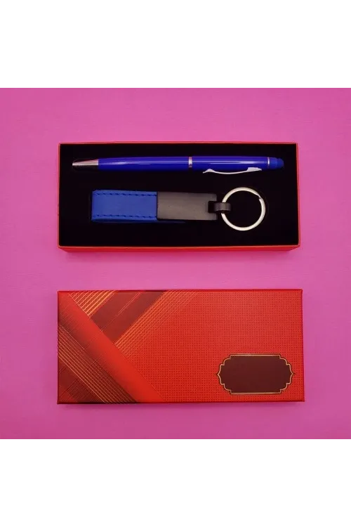 Mavi Kalem Anahtarlık Set