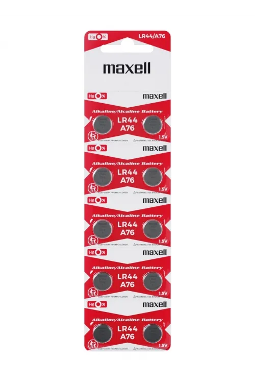 Maxell Lr44 Ag13 Sr44 A76 1.5v Alkalin Saat Pili 10 Adet