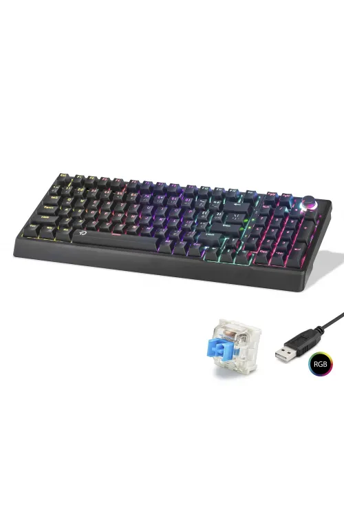 Mekanik Gaming Klavye 104 Tuş Blue Switch Rgb - Siyah G500XB