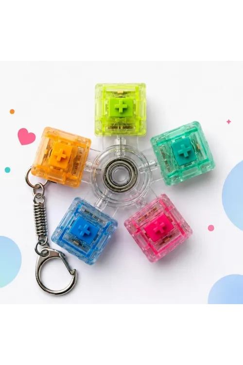 Mekanik Switch Klavye Stres Çarkı - Renkli Tuşlu Fidget Oyuncak