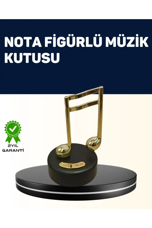 Melodious Music Altın Nota Figürlü Müzik Kutusu