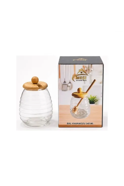 Meşe Bal Kavanozu Kaşıklı 340 ml