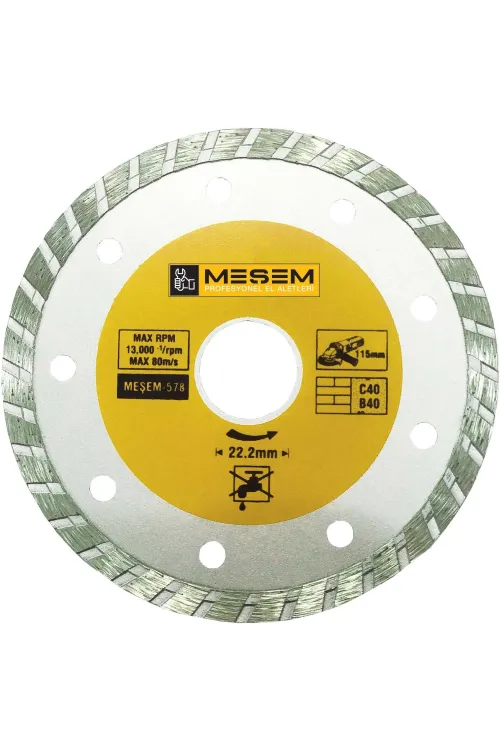 Meşem Granit Mermer Kesici Elmas Testere 180 Mm
