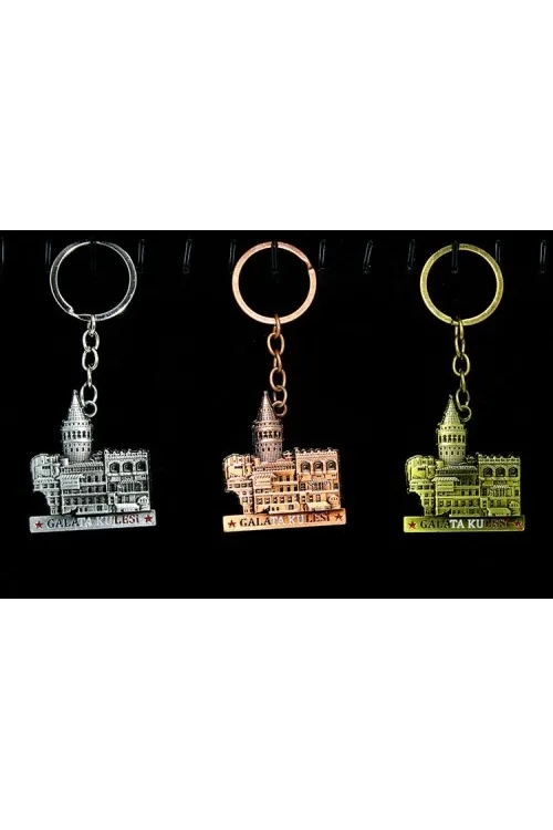 Metal Galata Kulesi Anahtarlık Model 4
