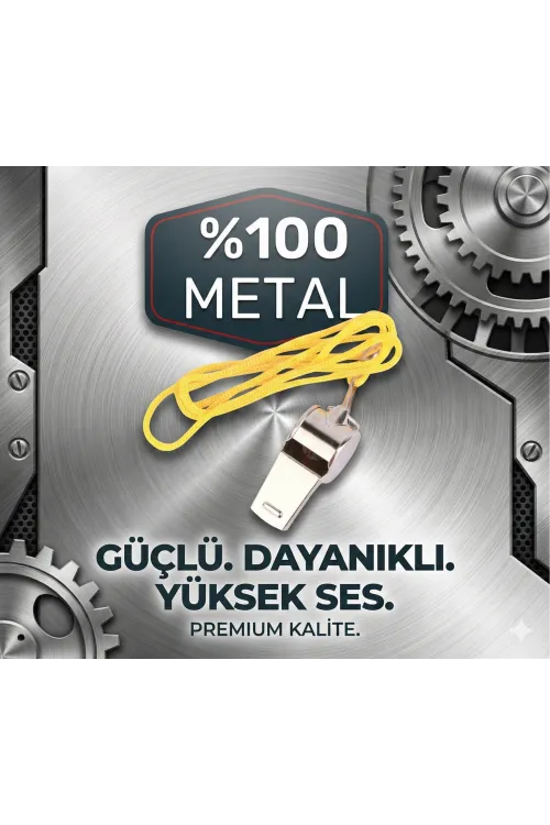 Metal Ipli Hakem Ve Deprem Düdüğü (24lü)