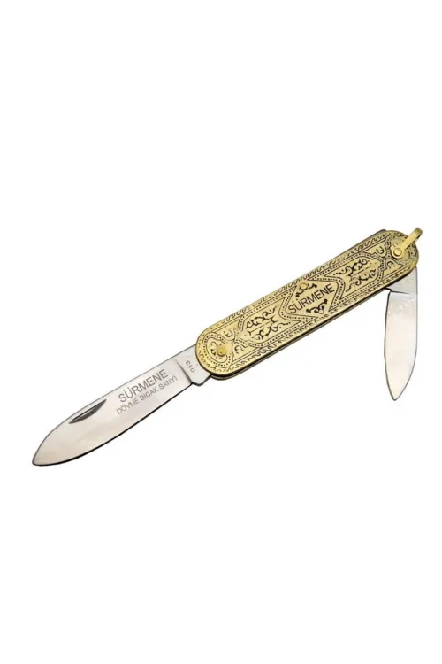 Metal Saplı Sürmene 013 Geleneksel Hediyelik Çakı 14 Cm