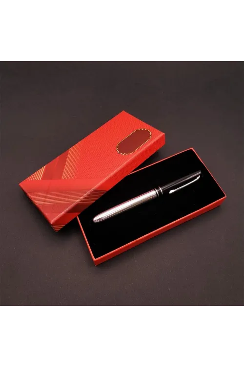 Metal Silver Kalem Kutulu