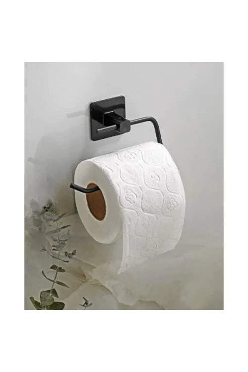 Metal Siyah Tuvalet Kağıtlığı
