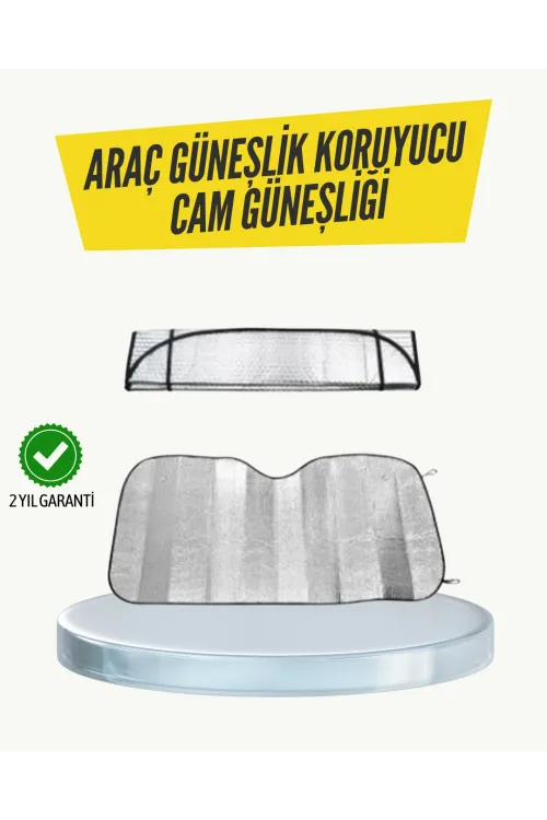 Metalize Reflektörlü Katlanabilir Araç Güneşliği – Yüksek Performanslı Isı Ve Uv Koruması