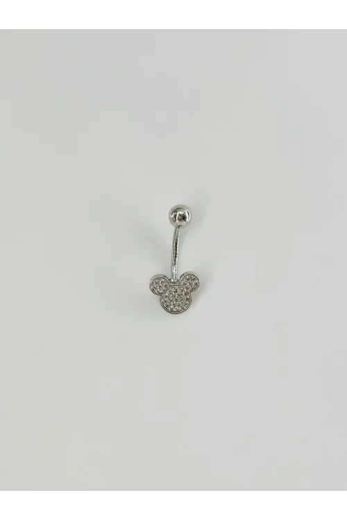 Mickey Mouse Detaylı Göbek Piercing - Pg0063