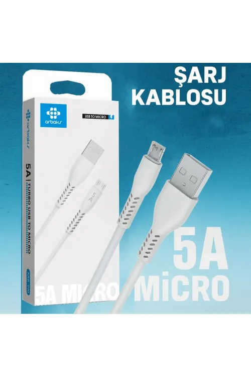 Micro 5A 1M Usb Şarj Kablosu Arbaks ARB-010