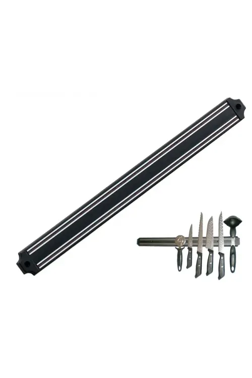 Mıknatıslı Bıçak Tutucu Stand - 49 Cm, Siyah