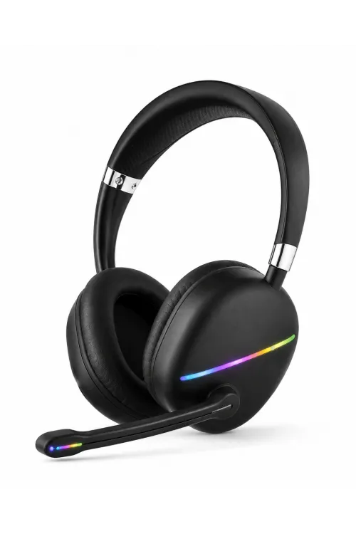Mikrofonlu Bluetooth Kulak Üstü Kulaklık Rgb Aydınlatmalı Type-c Şarjlı
