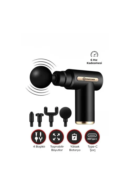 Mini 4 Başlıklı Masaj Tabancası