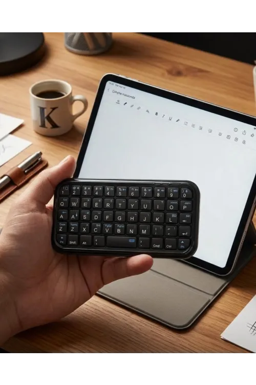 Mini Bluetooth Klavye Kablosuz Taşınabilir Cep Boyutu Klavye