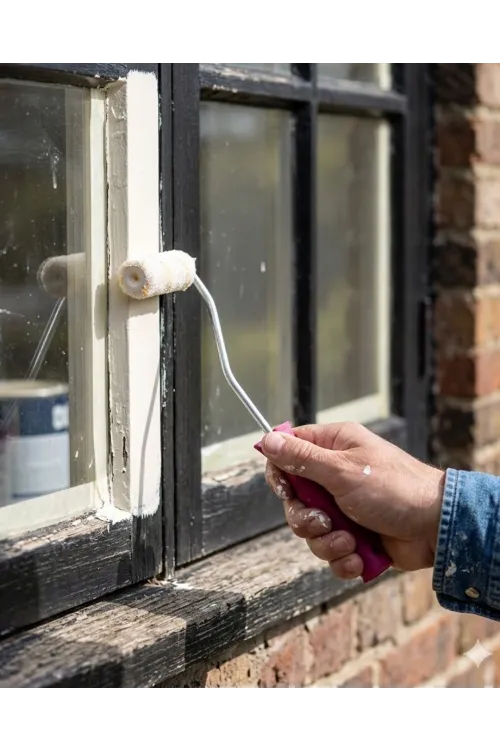 Mini Boya Rulo Seti 10 Cm Boya Fırçası 6 Adet Yedek Rulo Hediyeli Boya Uygulama Aparatı
