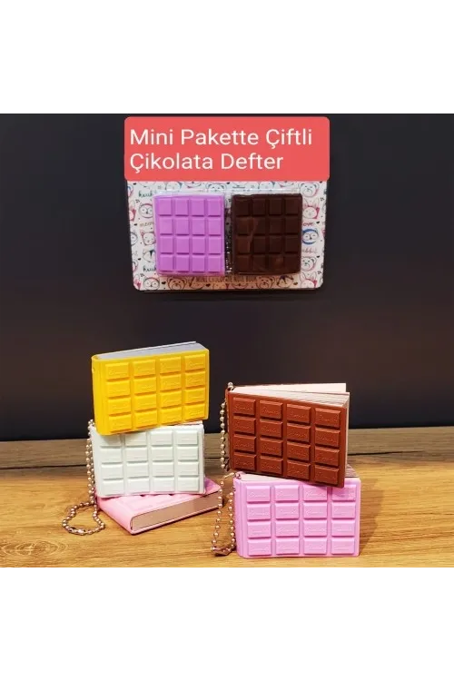 Mini Çiftli Çikolata Not Defteri
