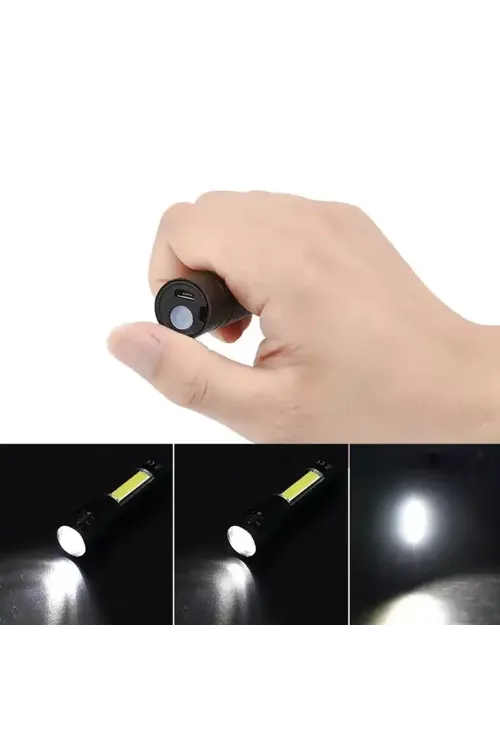 Mini Çok Güçlü Şarjlı El Feneri (xpe-cob Led )  Wt-030