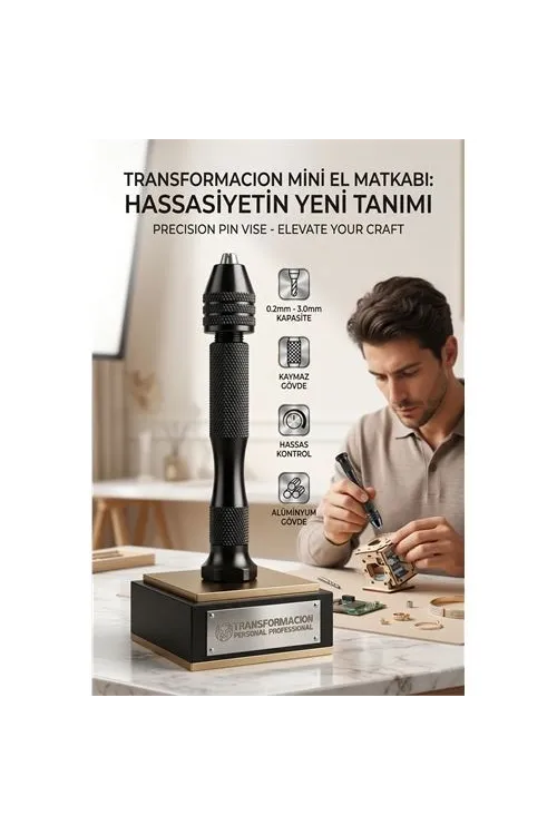 Mini El Matkabı - Hobi ve Takı Tasarımı İçin Hassas Mandrenli Pin Mengene 723229