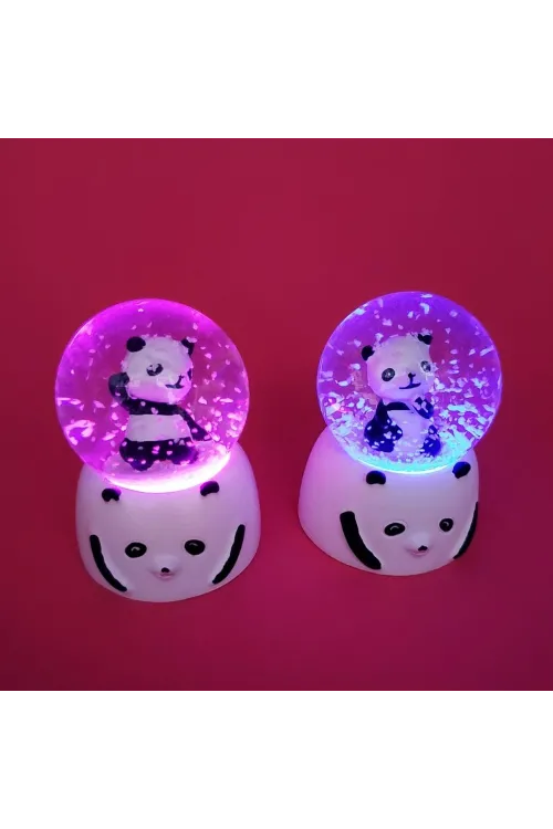 Mini Işıklı Panda Kar Küresi 1 Adet