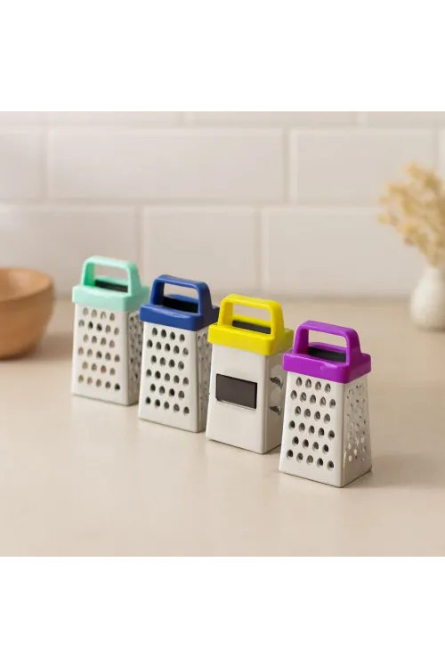 Mini Metal Sarımsak Rendesi (Plastik Saplı, Mıknatıslı)