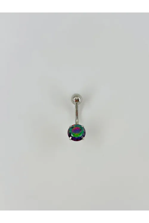 Mistik Topaz Taşlı Göbek Piercing - Pg0002