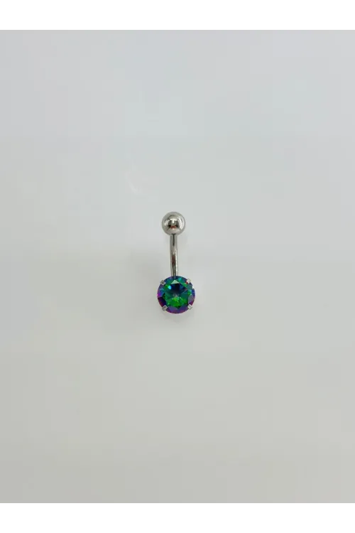 Mistik Topaz Taşlı Göbek Piercing - Pg0008