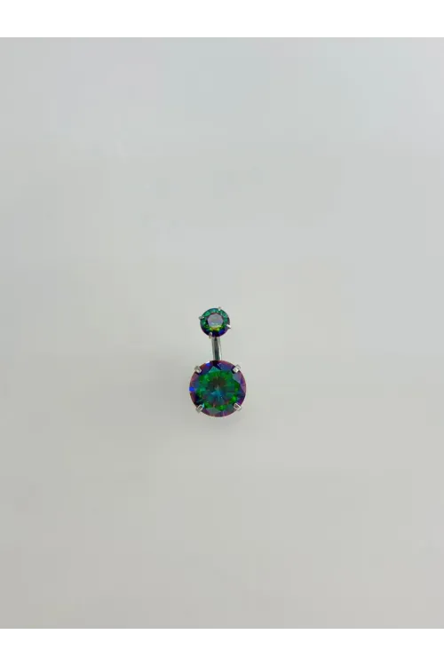 Mistik Topaz Taşlı Göbek Piercing - Pg0009