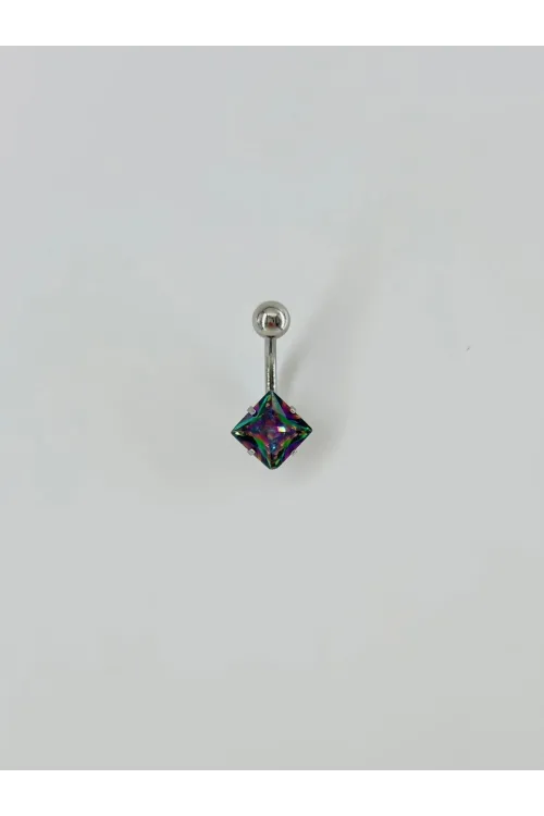 Mistik Topaz Taşlı Göbek Piercing - Pg0044