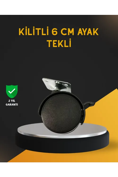 Mobilya İçin Kilitli 6 Cm Ayak Tekli Satış